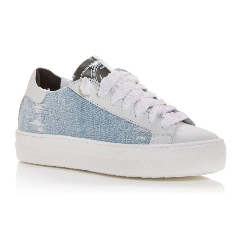 P448 Thea Light Blue Denim Platform Sneaker 39